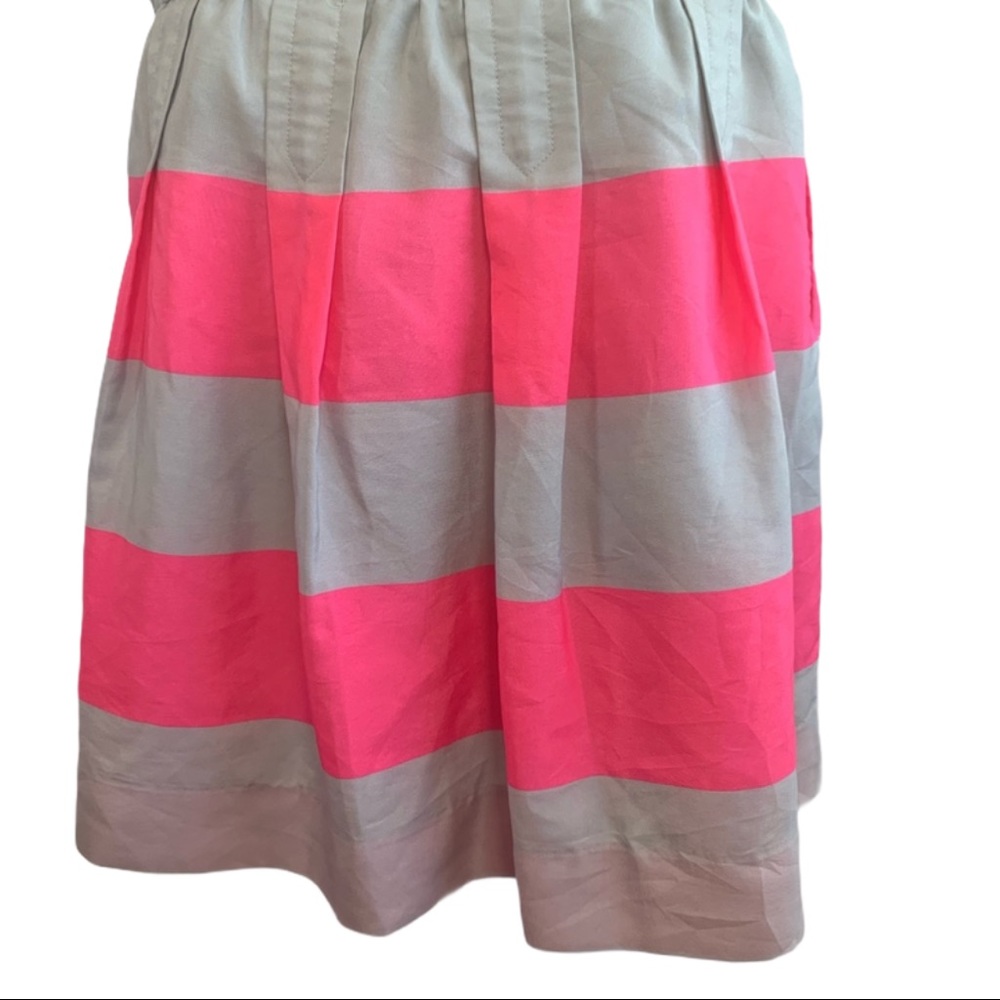 J Crew Pink & Grey Casual Striped mini size 10